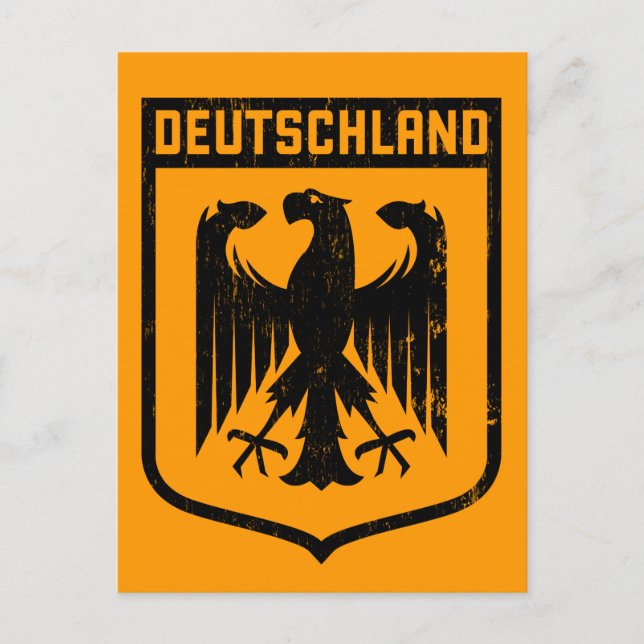 Deutschland Eagle -  Germany Coat of Arms Postcard (Front)