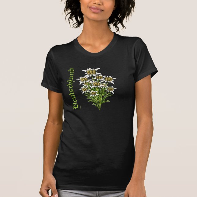 Deutschland Edelweiss Floral T-Shirt (Front)