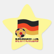 Deutschland Flag and Soccer Ball Gray Border
