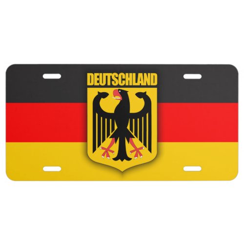 Deutschland Flag  Coat of Arms License Plate