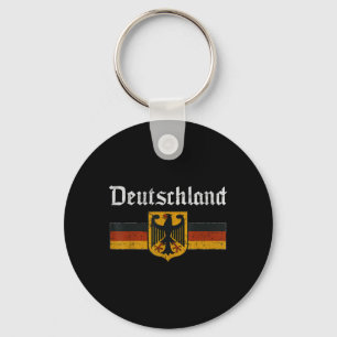 Deutschland Flag Eagle Vintage German Heritage Pri Keychain