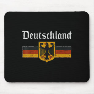 Deutschland Flag Eagle Vintage German Heritage Pri Mouse Pad