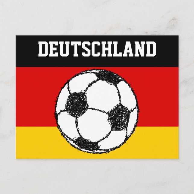 DEUTSCHLAND FLAG | FOOTBALL POSTCARD (Front)