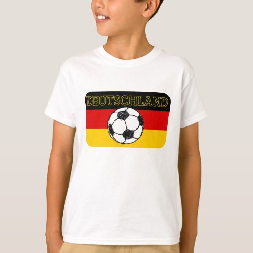 DEUTSCHLAND FLAG  FOOTBALL T_Shirt