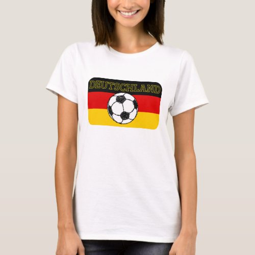DEUTSCHLAND FLAG  FOOTBALL T_Shirt