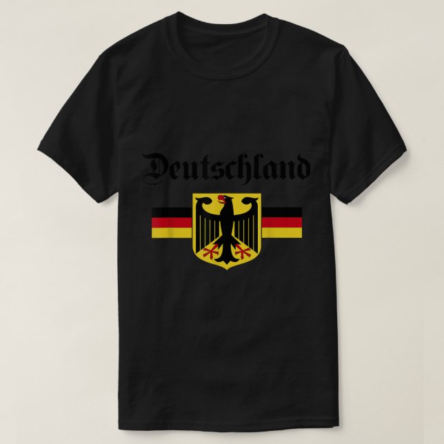 Deutschland Flag of german Eagle Germany German  T-Shirt (Design Front)