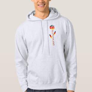 Deutschland Flag Rose Hoodie