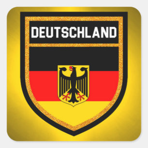 Deutschland Flag Square Sticker