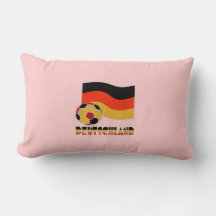 Deutschland Flag with Soccer Ball Gray Border