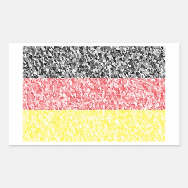 Deutschland Flagge - Germany Flag Rectangular Sticker (Front)