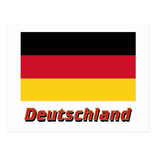 Deutschland Flagge Mit Namen Postcard Zazzle Com