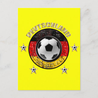 Deutschland Fussball Flagge Vier Sterne Postcard
