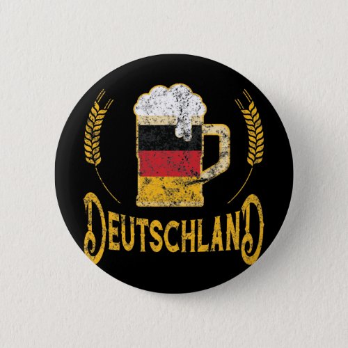 Deutschland German Flag Beer Lover Oktoberfest Button