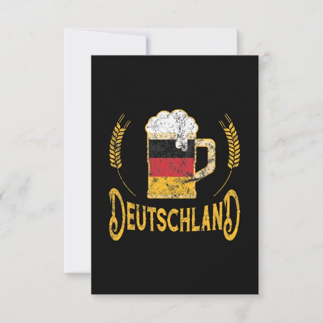 Deutschland German Flag Beer Lover Oktoberfest Card (Front)