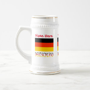 Deutschland German Flag Red Personalization  Beer Stein