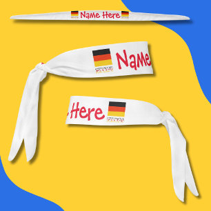 Deutschland German Flag Red Personalization  Tie Headband