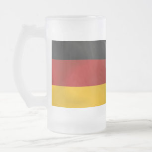 Deutschland Germany Bundesflagge Flag Frosted Glass Beer Mug