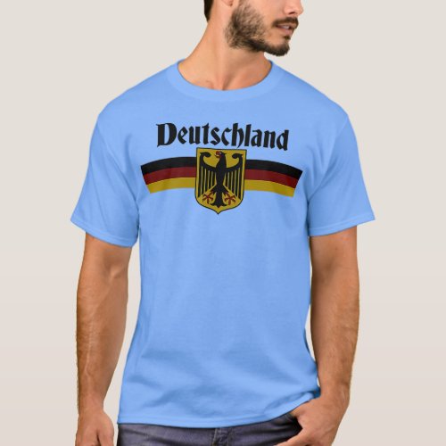 DEUTSCHLAND Germany Flag Coat of Arms Eagle T_Shirt