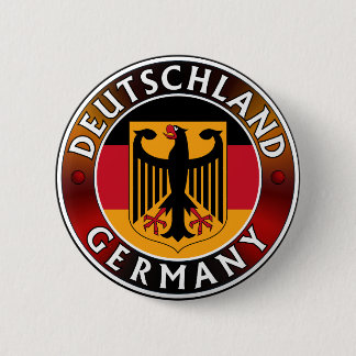 Deutschland Germany Plaque, German Flag and Eagle  Button