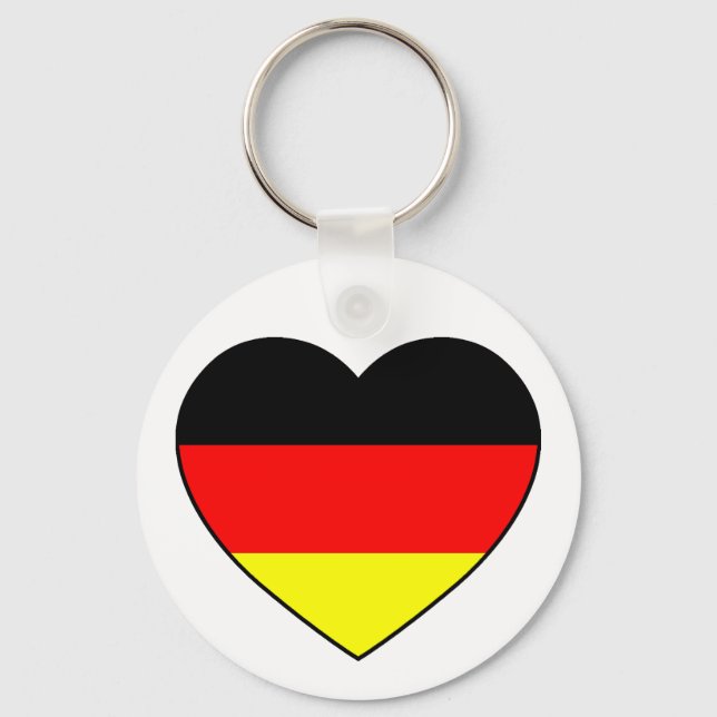 Deutschland Herz Fussball Anhänger "Germany" Keychain (Front)