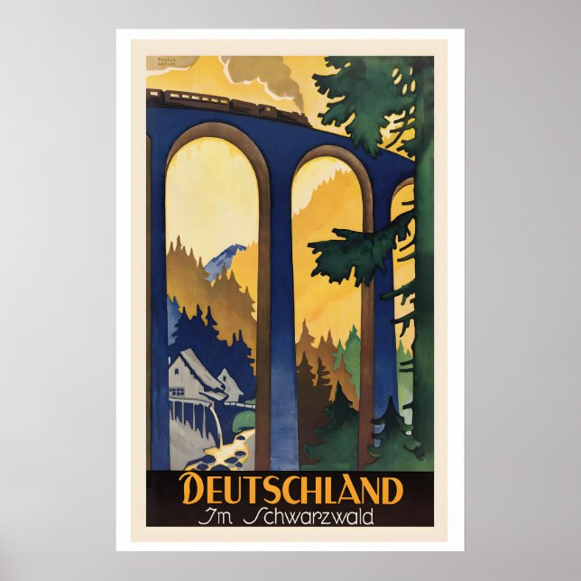 Deutschland im Schwarzwald Germany in Black Forest Poster (Front)
