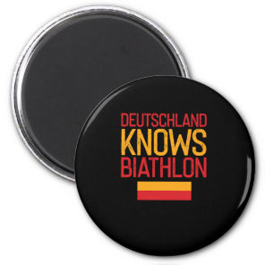 Deutschland Knows Biathlon Ski Rifle Shooting Gift Magnet
