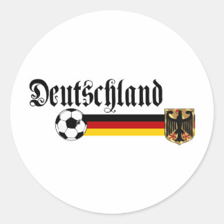 Deutschland large fussball logo classic round sticker