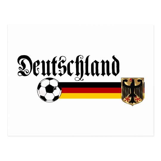 Deutschland large fussball logo postcard | Zazzle.com