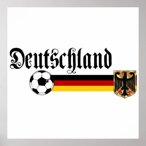 Deutschland large fussball logo poster