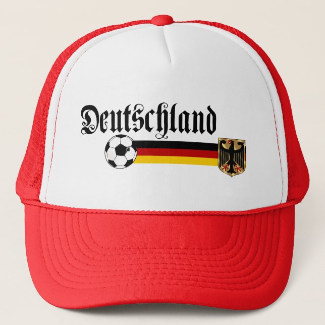 Deutschland large fussball logo trucker hat (Front)