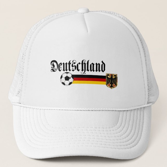Deutschland large fussball logo trucker hat (Front)