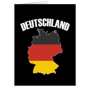 Deutschland Map - German Flag - Germany Travel Card