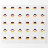 Deutschland Mund mit Flagge Wrapping Paper (Flat)