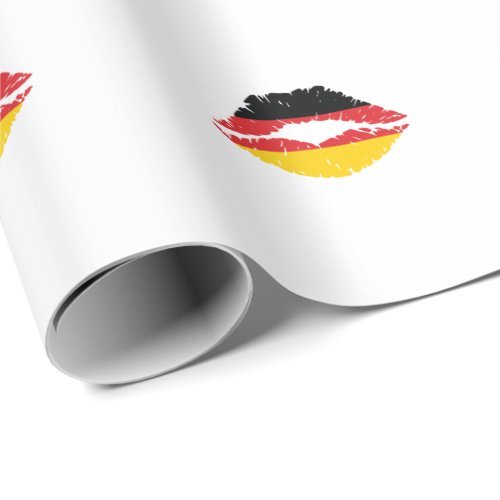 Deutschland Mund mit Flagge Wrapping Paper