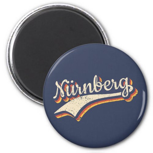 Deutschland Nrnberg Vintage Retro Typografie Magnet