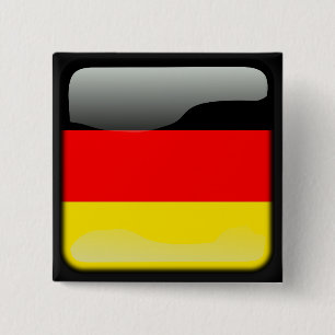 Deutschland polished flag button