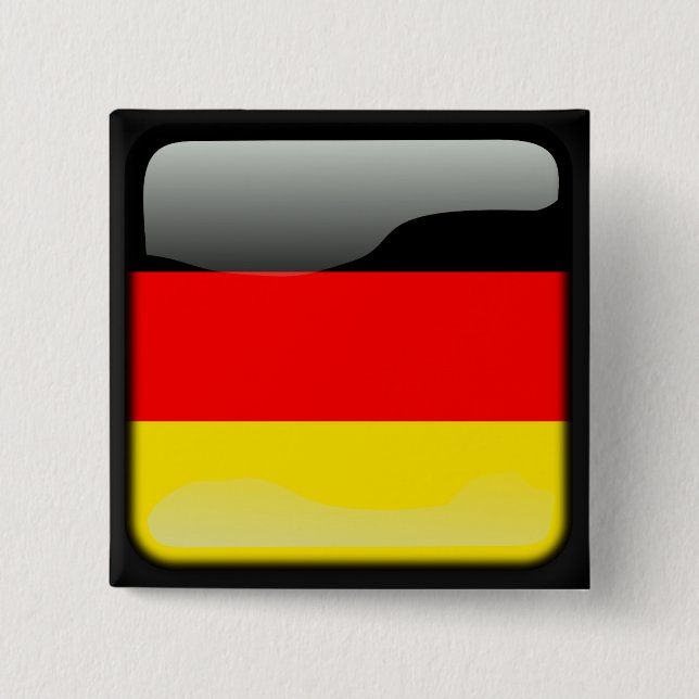 Deutschland polished flag button (Front)