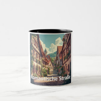 Deutschland Reise-Mug – Romantische Straße Two-Tone Coffee Mug