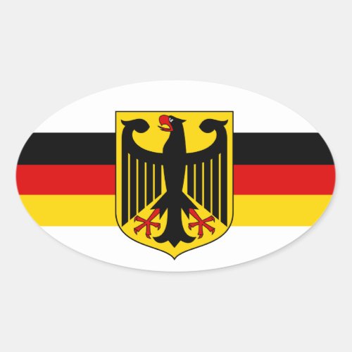 Deutschland soccer fussball 3 oval stickers