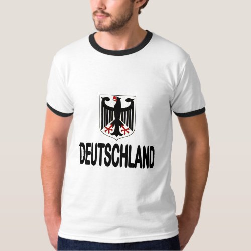 Deutschland Soccer Fuball Eagle Ringer T_shirt