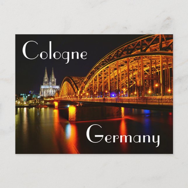 Deutzer Bridge Cologne Germany Postcard (Front)