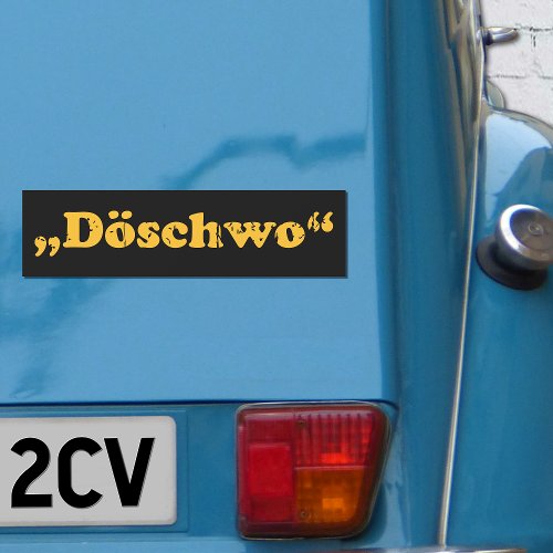 Deux Chevaux 2CV Dschwo Typography Car Magnet