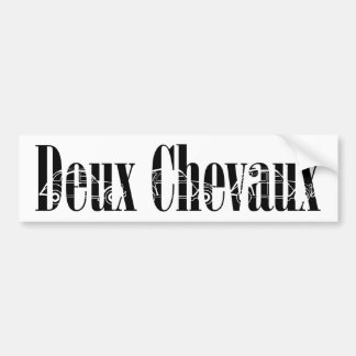 Deux Chevaux 2CV Minimalistic Silhoutte Typography Bumper Sticker