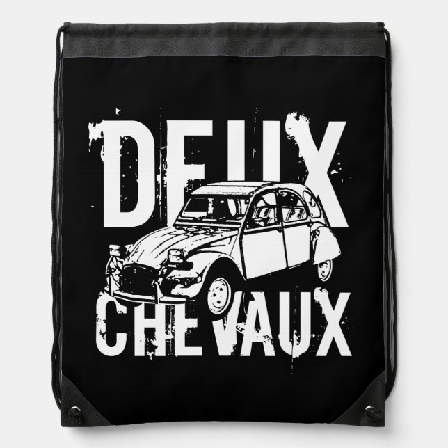 Deux Chevaux Drawstring Bag (Front)