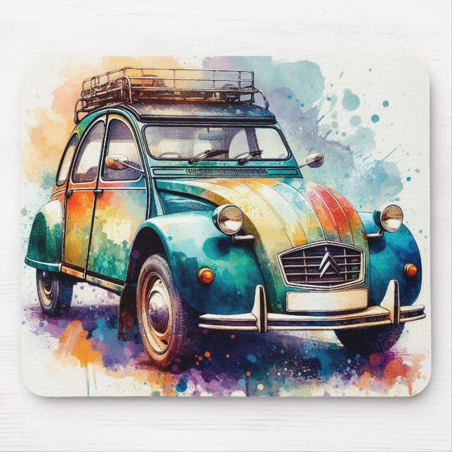 Deux Chevaux Mouse Pad (Front)