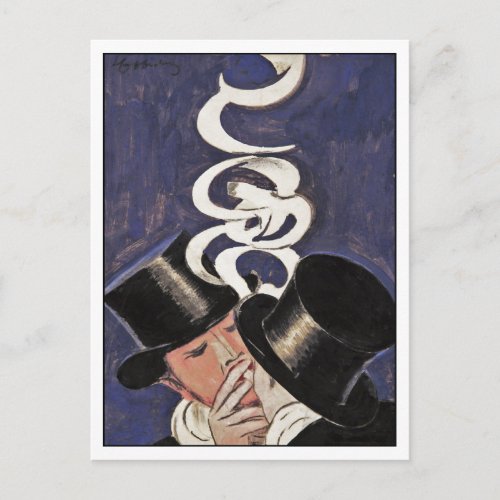Deux Fumeurs by Cappiello Postcard