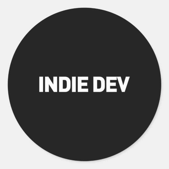 Dev - Video Game Developer Indie Game Developer  Classic Round Sticker (Front)