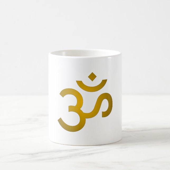 Devanagari om  coffee mug (Center)