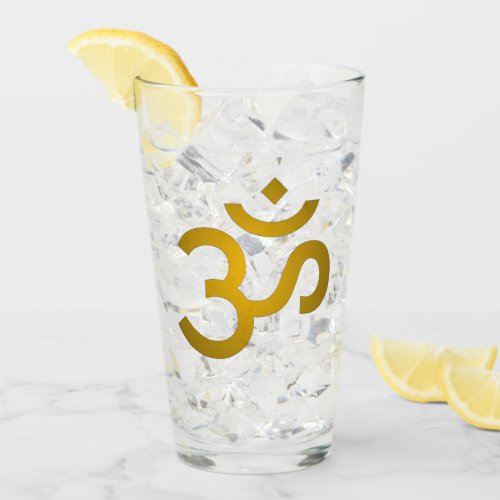 Devanagari om glass