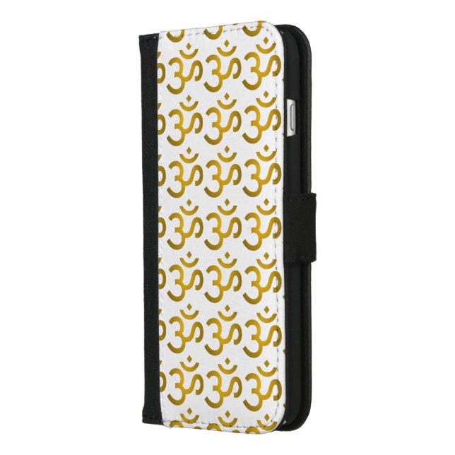 Devanagari om - Tiles iPhone Wallet Case (Left)